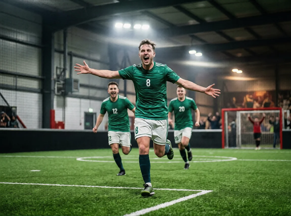 Futbol gol sevinci anı