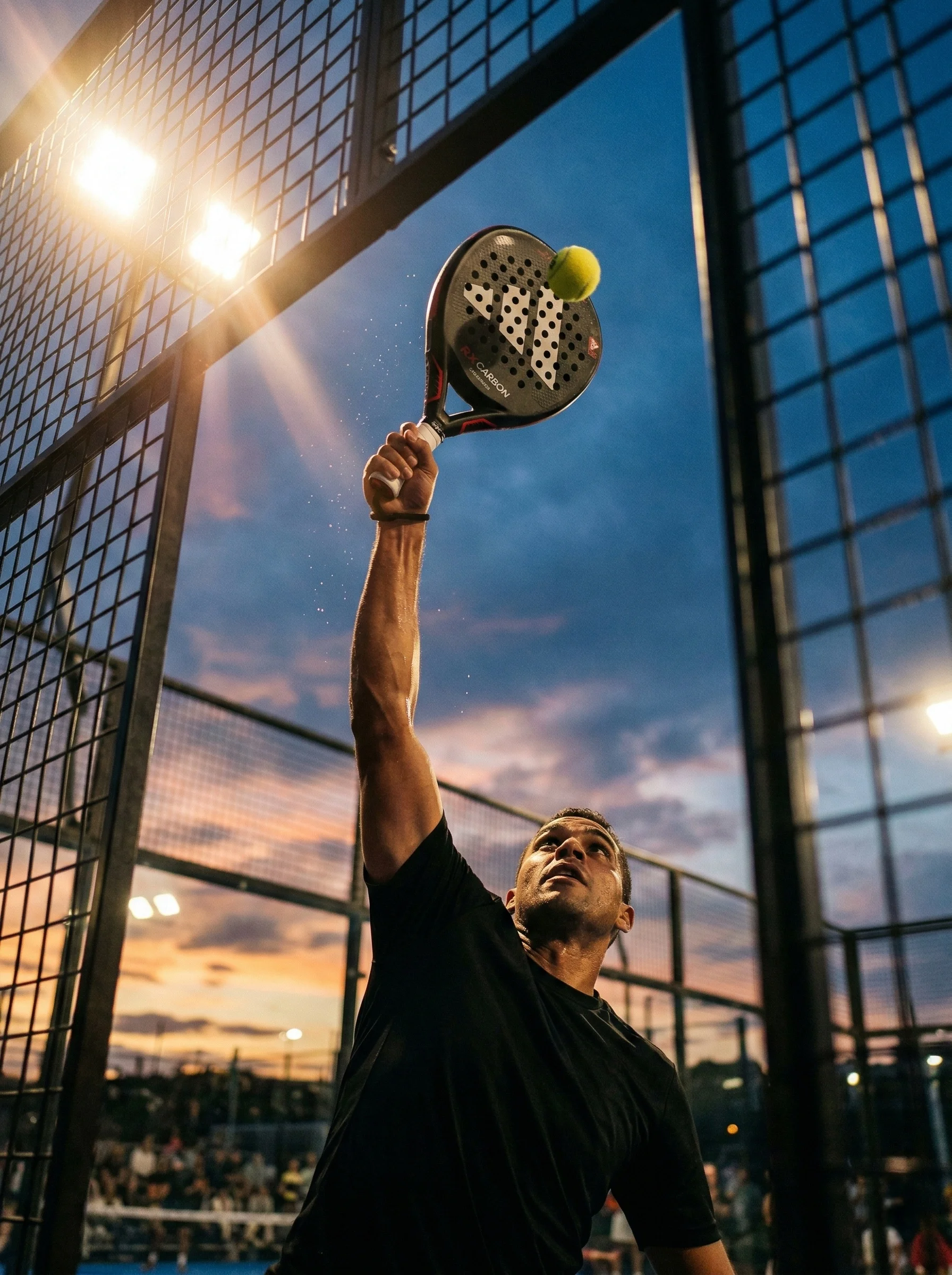 Padel kortu ve oyuncular